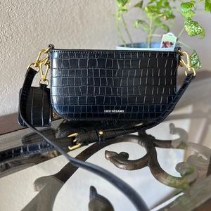 Like Dreams Faux Crocodile Crossbody Bag